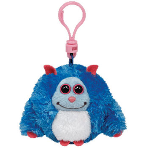 TY Monstaz - JERRY the Blue & Pink Monster (Plastic Key Clip - 3 inch)