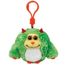 TY Monstaz - MAXINE the Green & Red Monster (Plastic Key Clip - 3 inch)