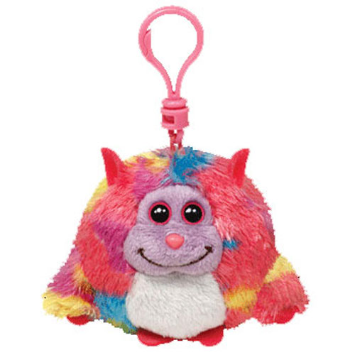 TY Monstaz - WILLY the Tie-Dyed Monster (Plastic Key Clip - 3 inch)