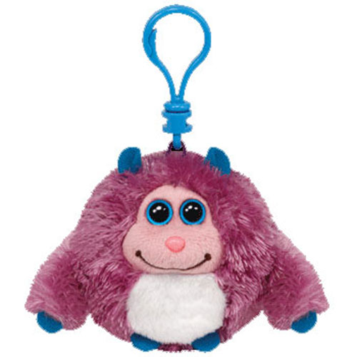TY Monstaz - ZELDA the Purple & Blue Monster (Plastic Key Clip - 3