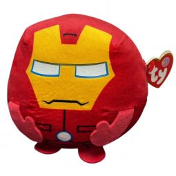 TY Puffies (Beanie Balls) Plush - IRON MAN [Marvel](Medium - 5 inch)
