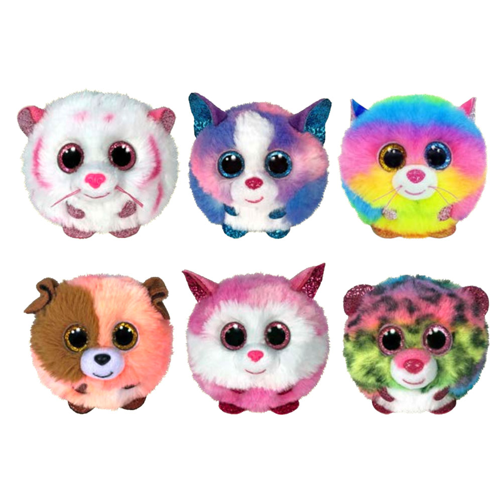 TY Puffies - SET OF 6 SPRING 2021 RELEASES (Cleo, Tabor, Gizmo, Mandarin +2)(4 inch)