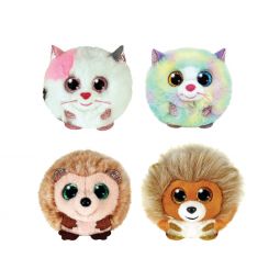 TY Puffies (Beanie Balls) Plushes - SET OF 4 Spring 2022 Releases (Hazel, Caesar +2)(3 inch)