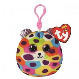 TY Mini Beanie Squishies (Squish-A-Boos) Plush - GISELLE the Rainbow Leopard (3 inch)