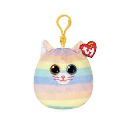 TY Mini Beanie Squishies (Squish-A-Boos) Plush - HEATHER the Cat (3 inch)