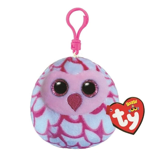 TY Mini Beanie Squishies (Squish-A-Boos) Plush - PINKY the Owl (3 inch):   - Toys, Plush, Trading Cards, Action Figures & Games online  retail store shop sale