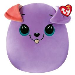 TY Squish-A-Boos Plush - BITSY the Purple Dog (Small Size - 10 inch)