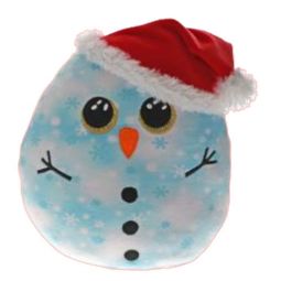 TY Squish-A-Boos (Squishies) Plush - FLECK the Snowman (Small Size - 10 inch)