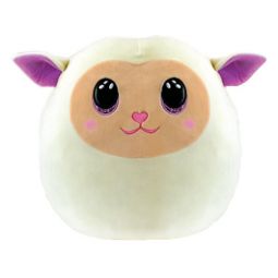 TY Beanie Squishies (Squish-A-Boos) Plush - FLUFFY the Easter Lamb (10 inch)