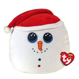 TY Squish-A-Boos Plush - FLURRY the Snowman (Small Size - 10 inch)