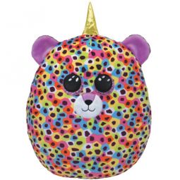 TY Squish-A-Boos Plush - GISELLE the Rainbow Leopard (Small Size)