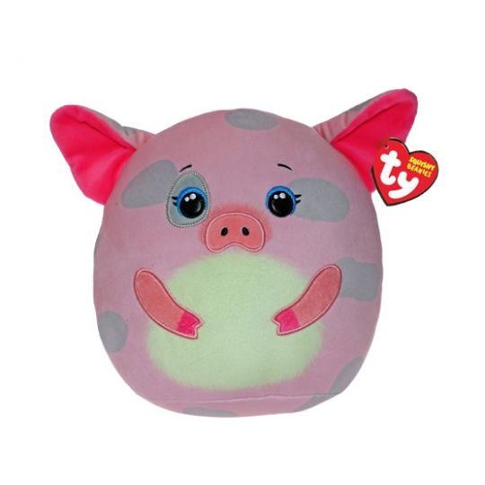 TY Squish-A-Boos Plush - HAMBONE the Pink Pig (Small Size