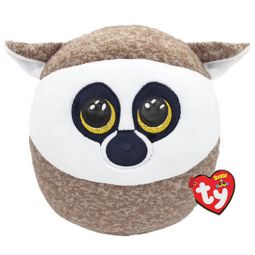 TY Squish-A-Boos Plush - LINUS the Ring-Tailed Lemur (Small Size - 10 inch)