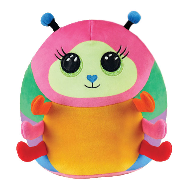 TY Beanie Squishies (Squish-A-Boos) Plush - NESSA the Caterpillar (10 inch)