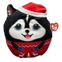 TY Squish-A-Boos Plush - RUDY the Christmas Puppy (Small Size - 8 inch)