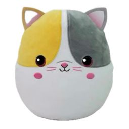 TY Beanie Squishies (Squish-A-Boos) Plush - SNUGGLES the Cat (10 inch)