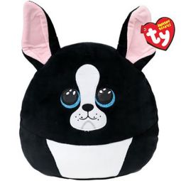 TY Beanie Squishies (Squish-A-Boos) Plush - TINK the Black & White Dog (10 inch)