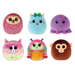 TY Beanie Squishies (Squish-A-Boos) - SPRING 2022 SET OF 6 (Sonny, Nessa, Kirra +3)(10 inch)