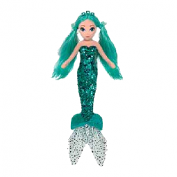 TY Sea Sequins Plush Mermaid - AZURE (Medium Size - 18 inch)