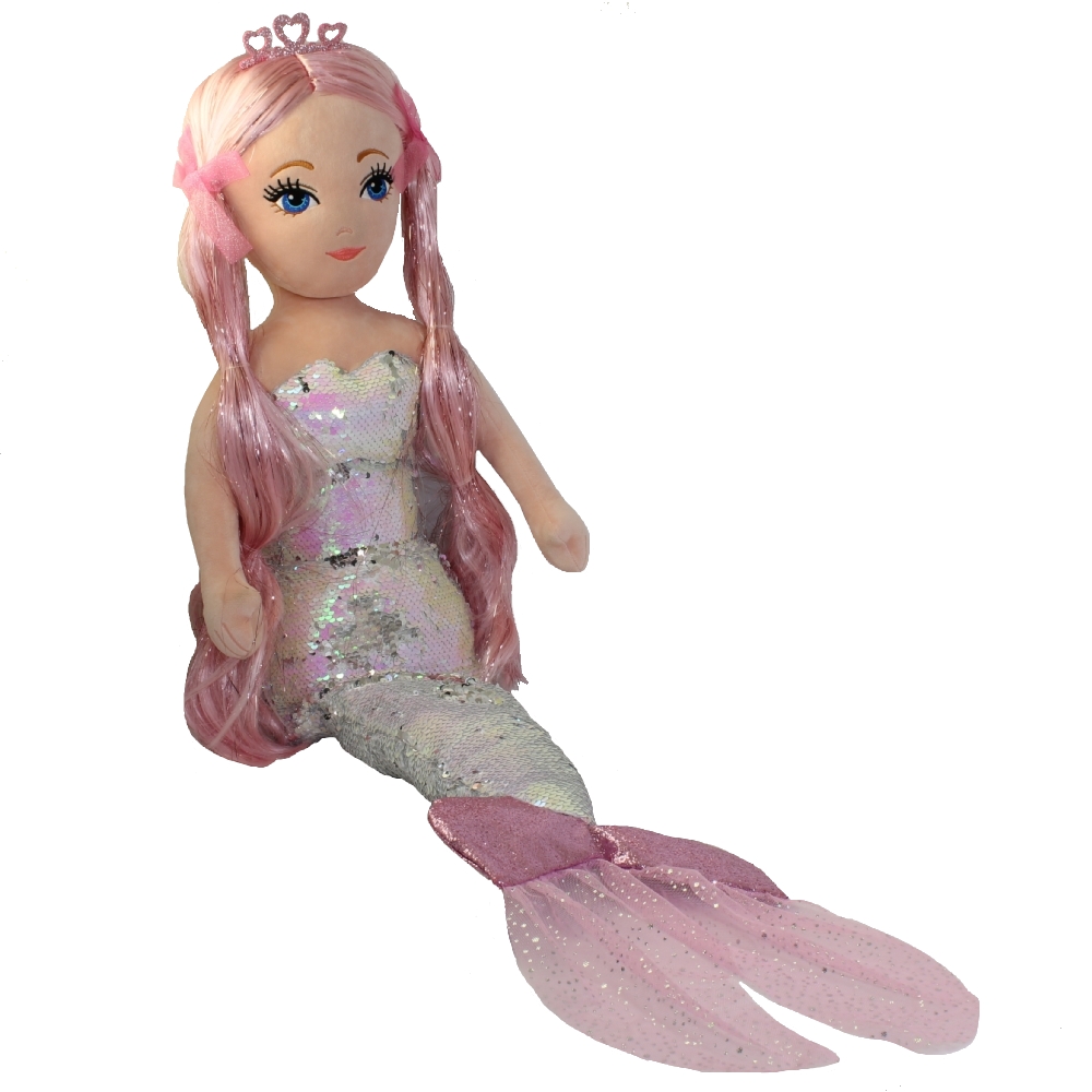 TY Sea Sequins Plush Mermaid - CORA (LARGE Size - 36 inch)