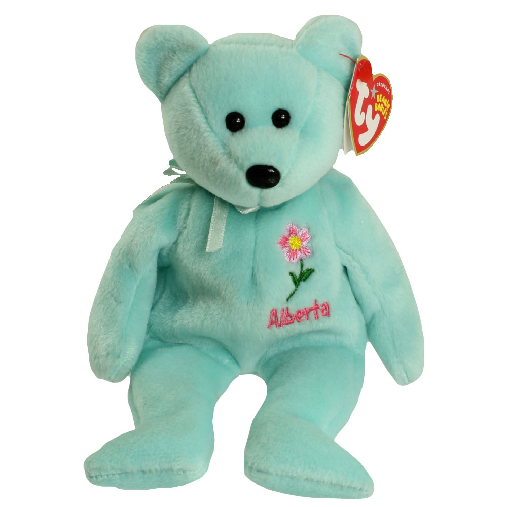 TY Beanie Baby - ALBERTA WILD ROSE the Bear (Canada Show Exclusive) (8.5 inch)