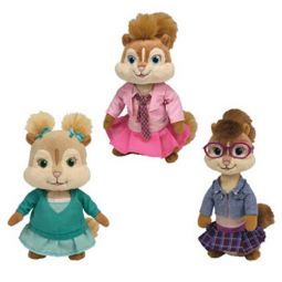 TY Beanie Babies - ALVIN & THE CHIPMUNKS (Set of 3 Chipettes Brittany Eleanor & Jeanette) TY Beanie Babies - ALVIN & THE CHIPMUNKS (Set of 3 Chipettes Brittany Eleanor & Jeanette)