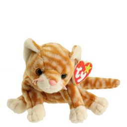 TY Beanie Baby - AMBER the Gold Tabby Cat (7.5 inch)