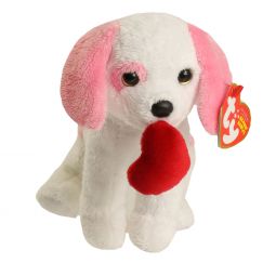 TY Beanie Baby - AMORE the Pink & White Dog (6 inch)