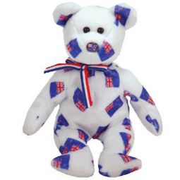 TY Beanie Baby - AOTEAROA the Bear *w/ FLAG NOSE* (New Zealand Exclusive) (8.5 inch)