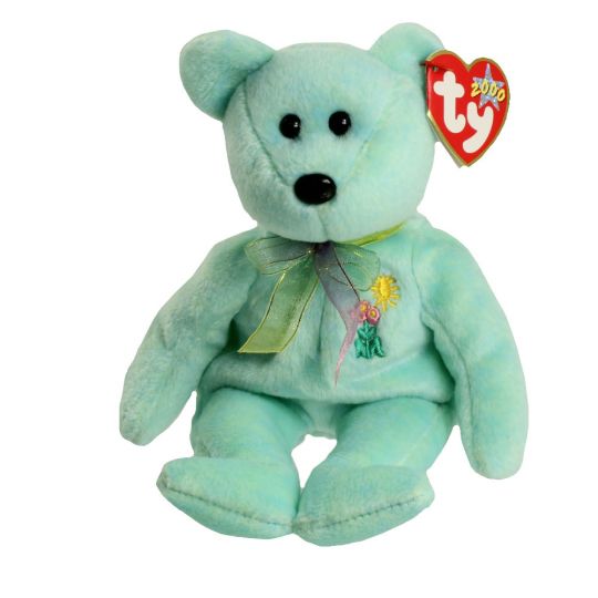 Ty Beanie Baby Ariel Aqua Colored Stuffed Teddy Bear Vintage Cute Plush New 