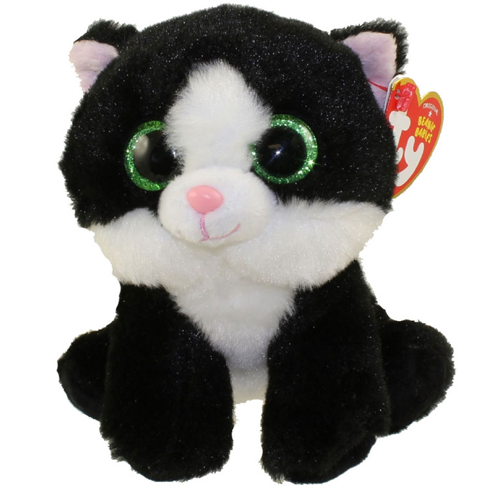 TY Beanie Baby - AVA the Black &amp; White Cat (6 inch ...