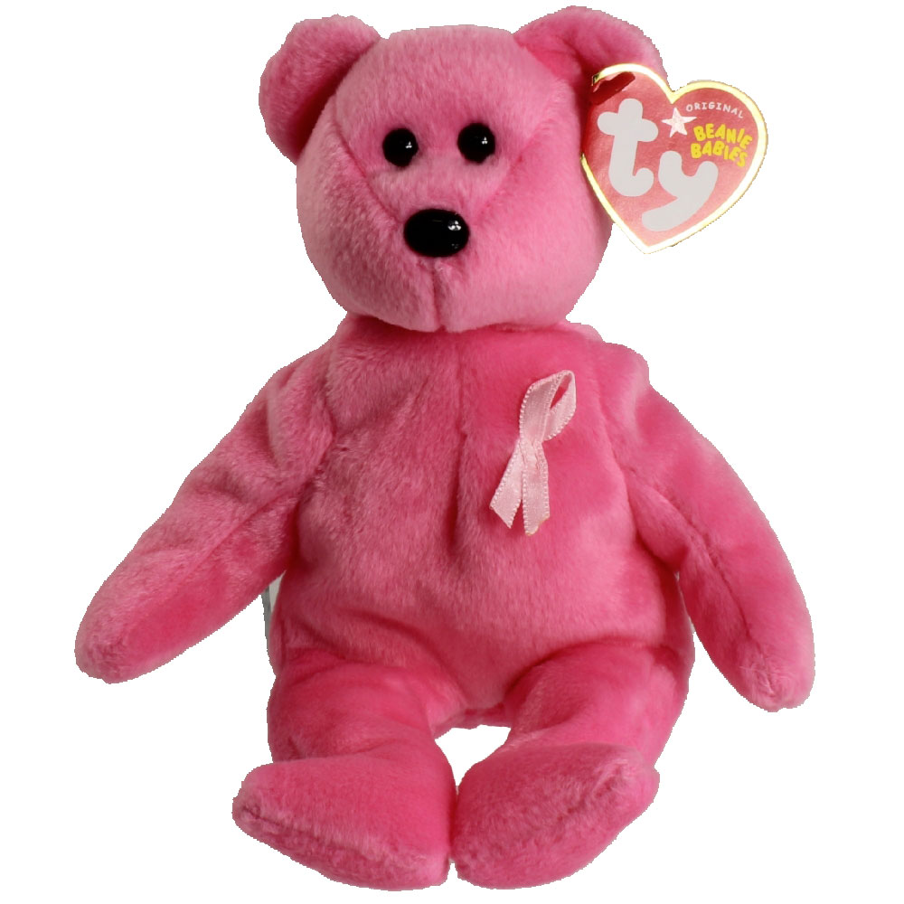 TY Beanie Baby - AWARE the Bear (Breast Cancer Awareness Bear) (8.5 inch)