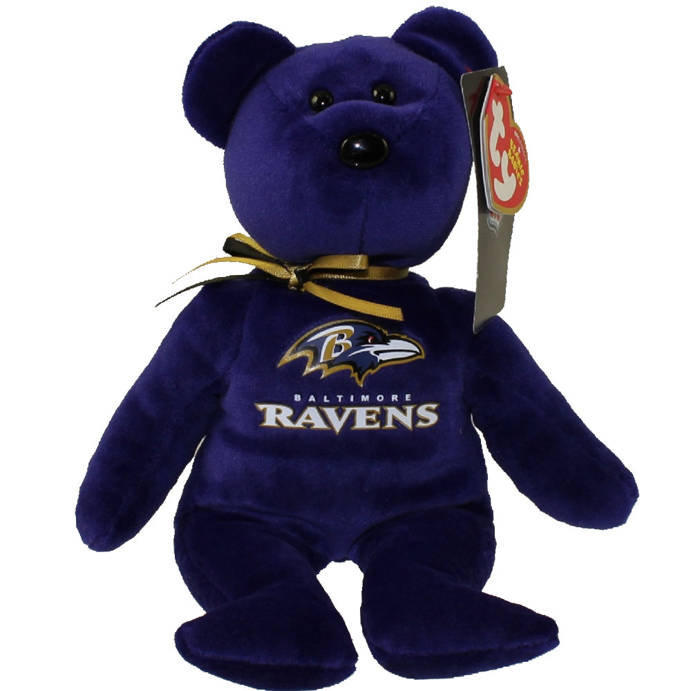 TY Beanie Baby - NFL Football Bear - BALTIMORE RAVENS (8.5 inch)