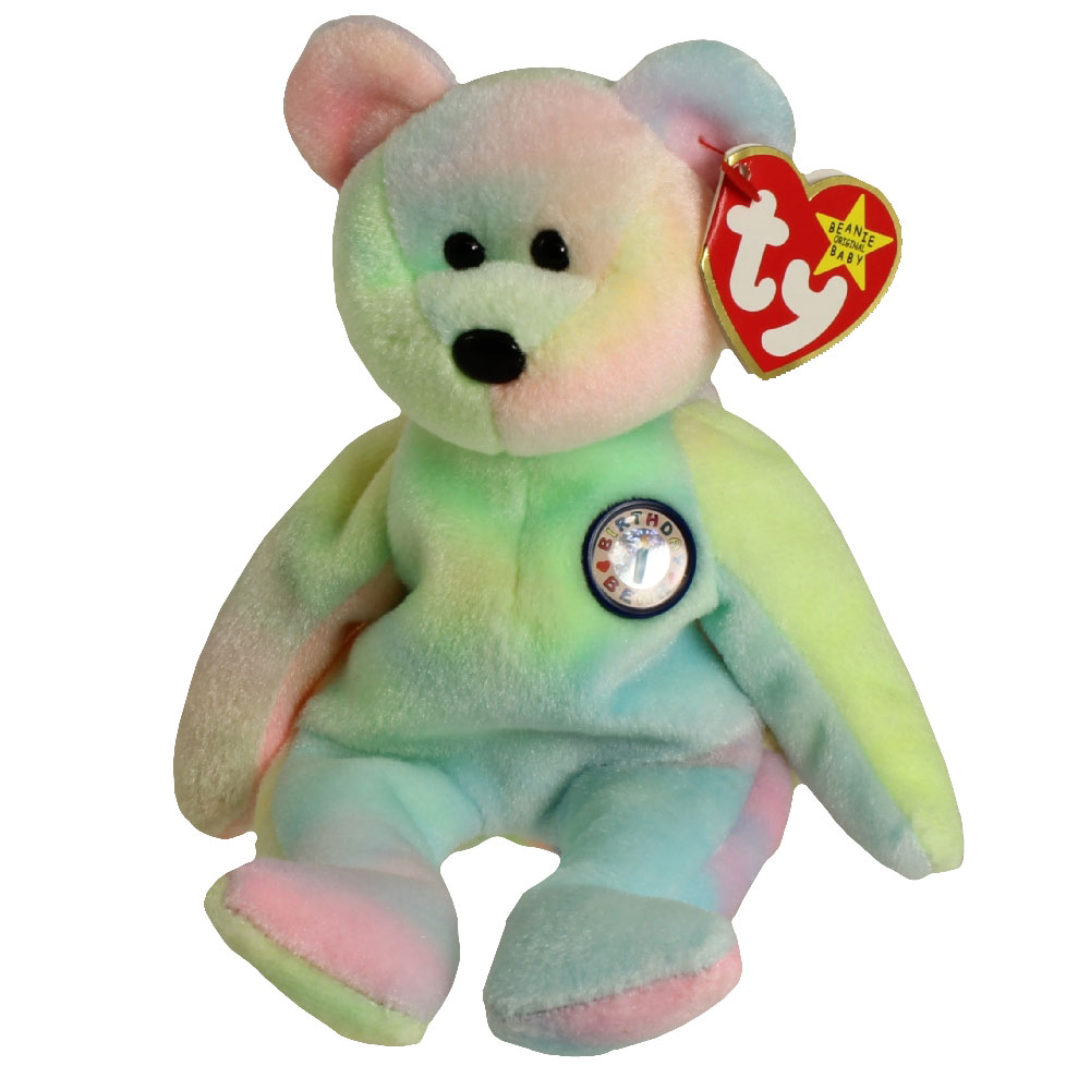TY Beanie Baby BB BIRTHDAY Bear 8 5 Inch BBToyStore Toys 