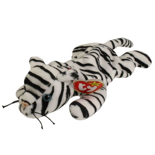 RARE Blizzard The White Tiger 1995 Ty Beanie Baby Plush Toy NEW RETIRED & Errors 