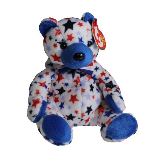 MWMTs Stuffed Toy 7.5 inch Internet Exclusive TY Beanie Baby BLUE the Bear 