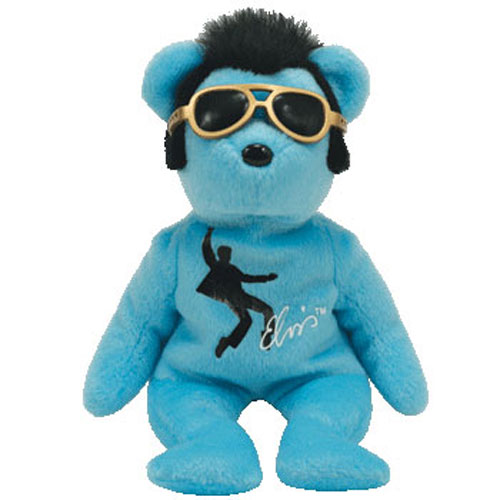 TY Beanie Baby BLUE BEANIE SHOES the Elvis Bear 8.5 inch BBToyStore Toys Plush Trading Cards Action Figures Games online retail store shop sale