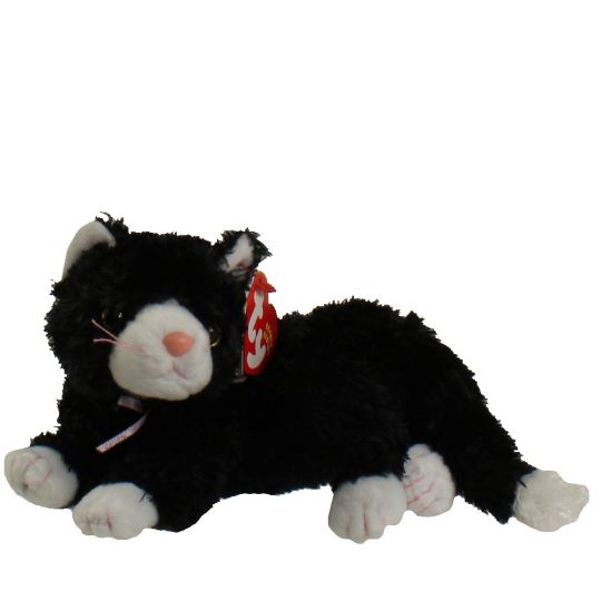 black and white stuffed animal cat