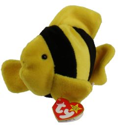 TY Beanie Baby - BUBBLES the fish (4th Gen hang tag) (6 inch)