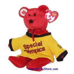 TY Beanie Baby - CANADA the Bear (Special Olympics w/ Gold Shirt & Pin) (8.5 inch)