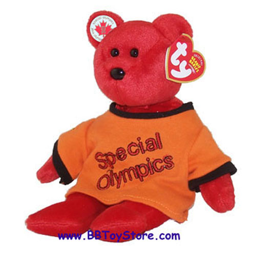 TY Beanie Baby - CANADA the Bear (Special Olympics w/ Orange Shirt & Pin) (8.5 inch)