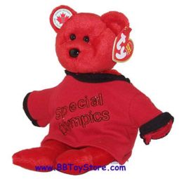 TY Beanie Baby - CANADA the Bear (Special Olympics w/ Red Shirt & Pin) (8.5 inch)