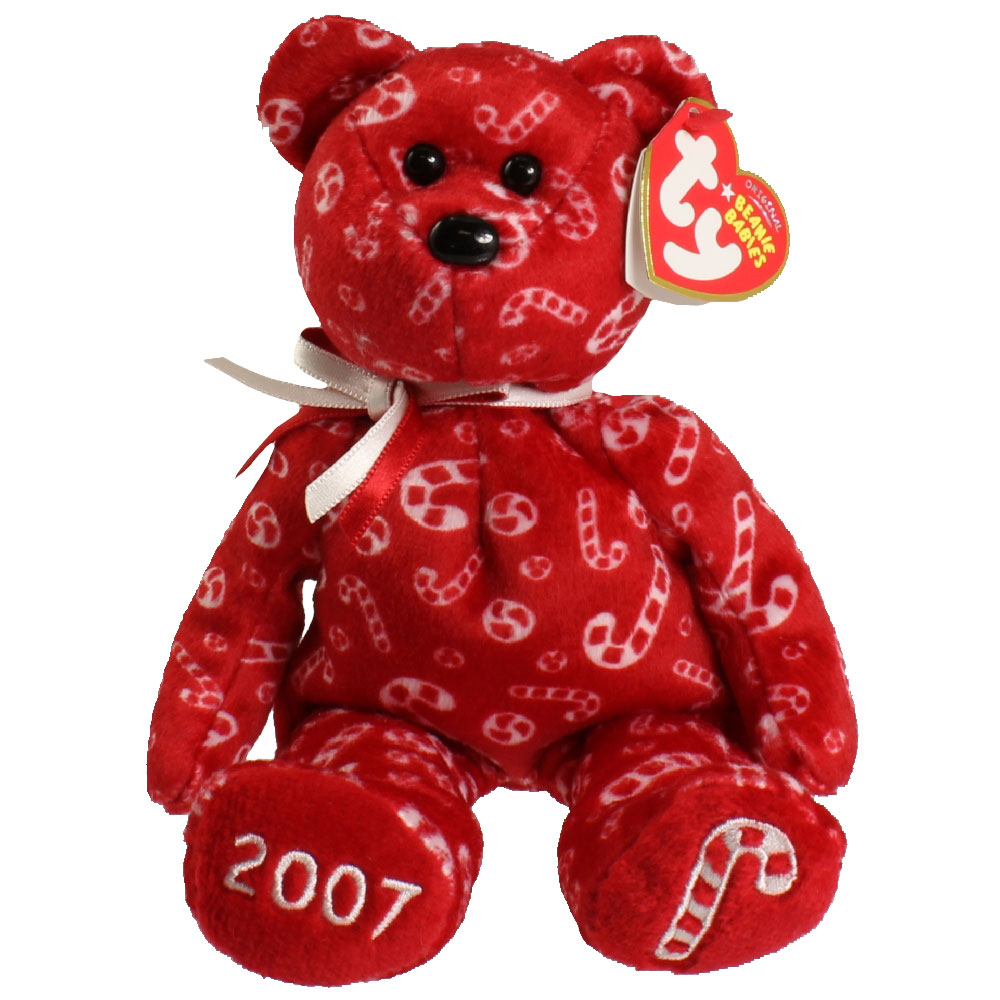TY Beanie Baby - CANDY CANES the Bear (Red Version) (Hallmark Exclusive) (8 inch)