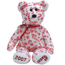 TY Beanie Baby - CANDY CANES the Bear (White Version) (Hallmark Exclusive) (8 inch)