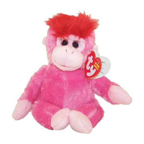 TY Beanie Baby - CHARMER the Pink Monkey (6 inch)