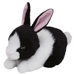TY Beanie Baby - CHECKERS the Black & White Bunny (6 inch)