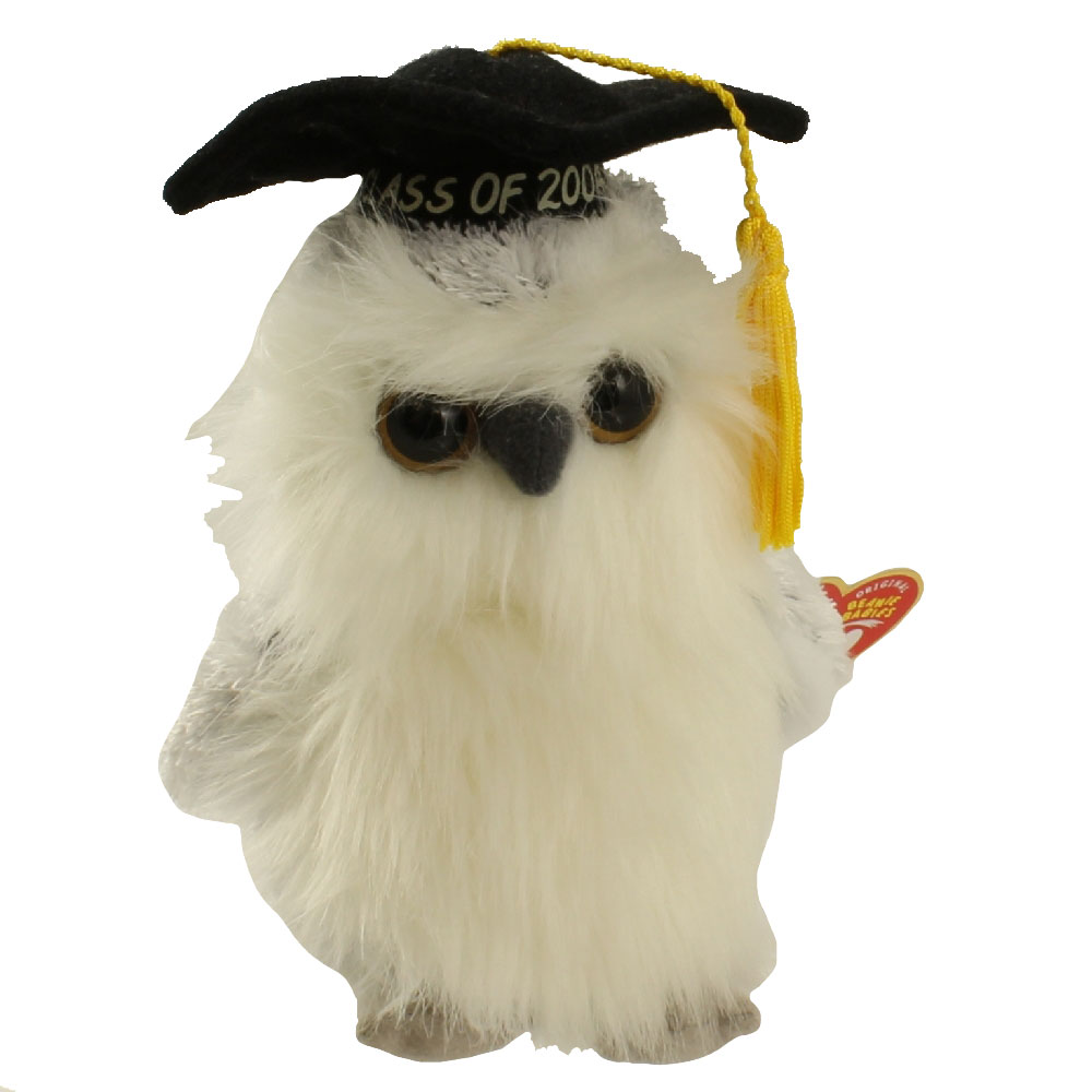 Ty Beanie Baby Class of 2004 Graduation Owl MWMT Birthdate March 15 Silky White for sale online 