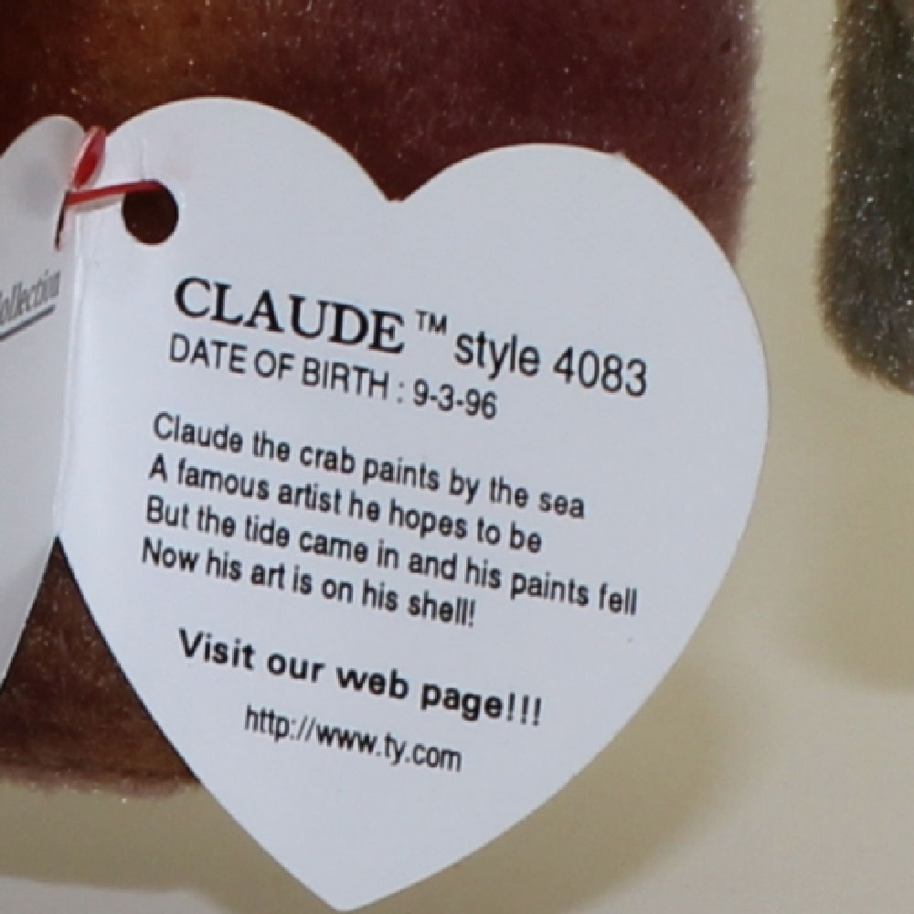 claude beanie baby value