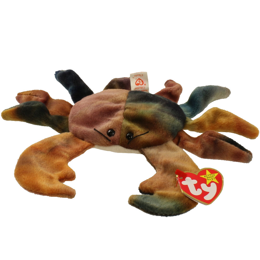 TY Beanie Baby - CLAUDE the Crab (7.5 inch)