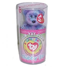 TY Beanie Baby - CLUBBY 4 the Bear (sealed in tube) (8.5 inch)